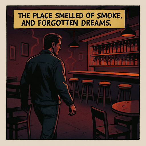 yazıyı güncelle "The place smelled of sweat, smoke, and forgotten dreams."