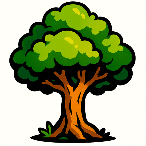 TREE.
In-Game asset.  2d.  High contrast.  No shadows