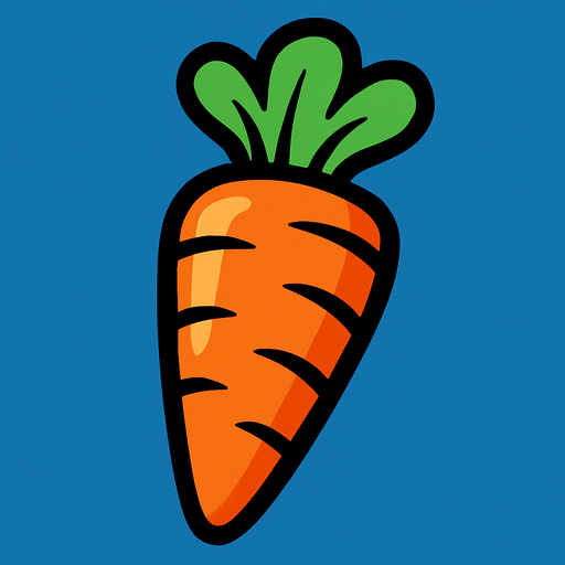 Carrot.
In-Game asset.  2d.  High contrast.  No shadows