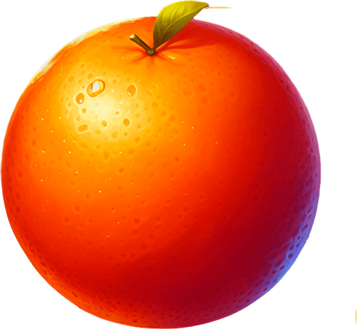 An orange.
Single Game Texture. In-Game asset. 2d. Blank background. High contrast. No shadows.