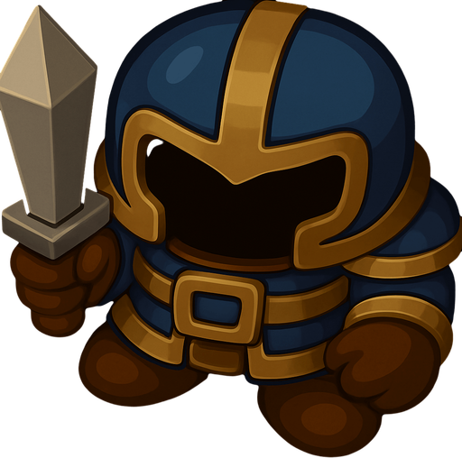 change the color theme to blue, brown and gold, but keep the sword silver