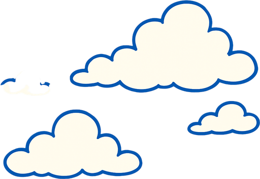 Fond d'écran ciel avec nuages.
In-Game asset.  2d.  High contrast.  No shadows