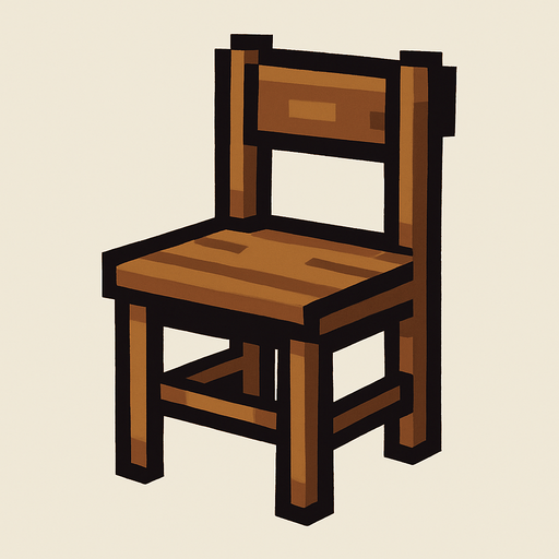 chair.
In-Game asset.  2d.  High contrast.  No shadows. pixel art