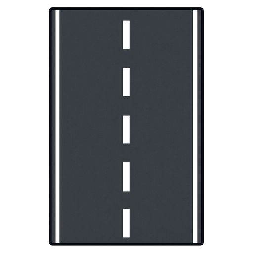A tarmac road, with 3 lanes, matching up with actual game lanes.
In-Game asset.  2d.  High contrast.  No shadows