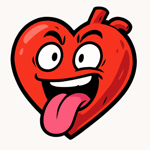 Make it a funny red hearth image. Anime style.
In-Game asset.  2d.  High contrast.  No shadows