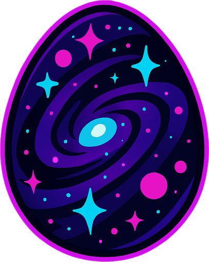 A Galactic Egg.
In-Game asset.  2d.  High contrast.  No shadows