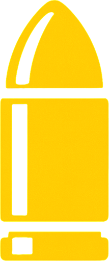 yellow bullet icon.
In-Game asset.  2d.  High contrast.  No shadows