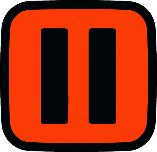 pause icon.
In-Game asset.  2d.  High contrast.  No shadows