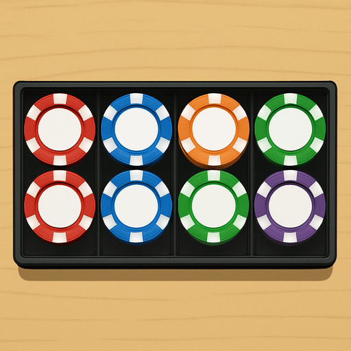 Looking straight down from above so you can see the faces of the chips in the rack. Just the edges.