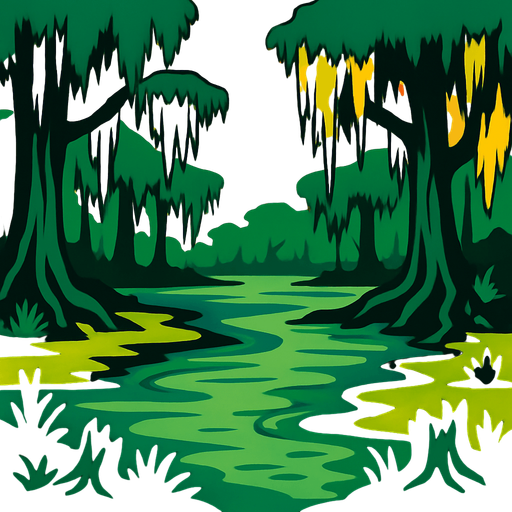 Fond d'écran marécages.
In-Game asset.  2d.  High contrast.  No shadows