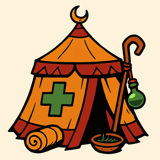 HEALING TENT OTTOMAN.
In-Game asset.  2d.  High contrast.  No shadows