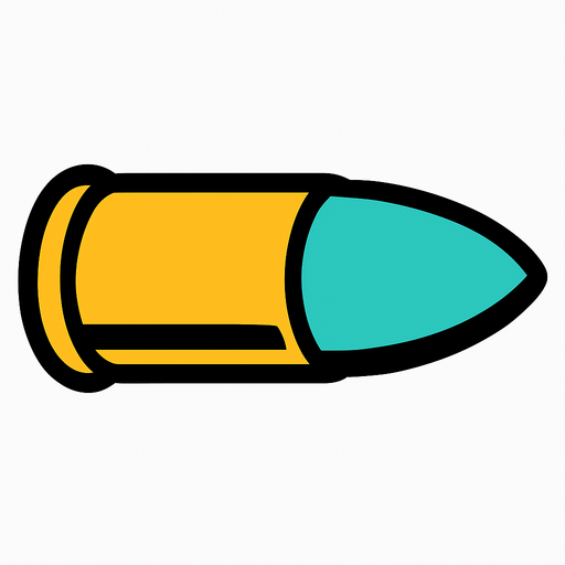 Bala.
In-Game asset.  2d.  High contrast.  No shadows