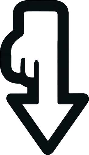 pointer down side.
In-Game asset.  2d.  High contrast.  No shadows