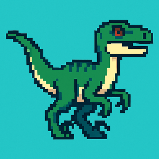 Veliciraptor pixel.
In-Game asset.  2d.  High contrast.  No shadows