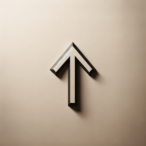 yukarı gösteren yön oku