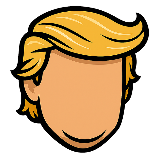 Trump hair.
In-Game asset.  2d.  High contrast.  No shadows