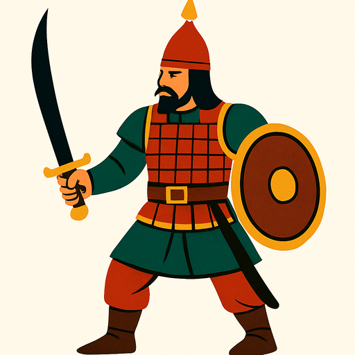 Yaya Piyade savaşçı.
In-Game asset.  2d.  High contrast.  No shadows