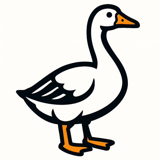 Goose.
In-Game asset.  2d.  High contrast.  No shadows