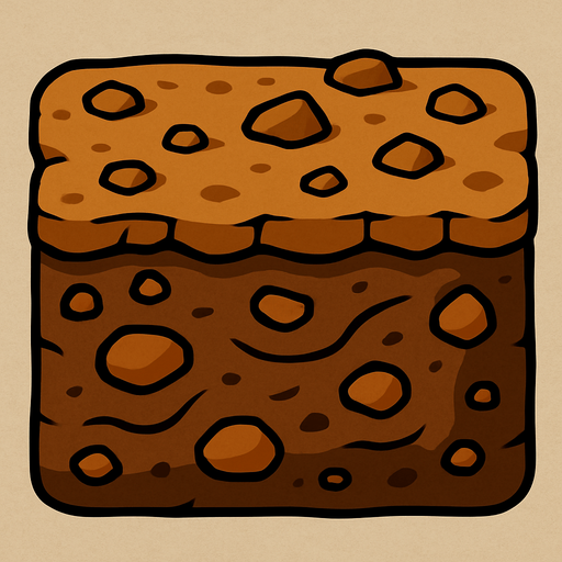 brown soil 2d.
In-Game asset.  2d.  High contrast.  No shadows