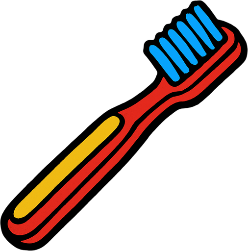 a toothbrush.
In-Game asset.  2d.  High contrast.  No shadows