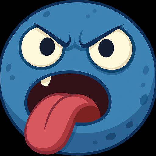 make it angry and blue