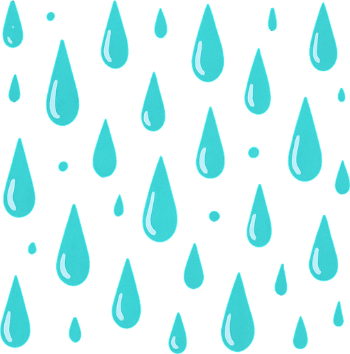 raindrops.
In-Game asset.  2d.  High contrast.  No shadows