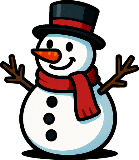 muñeco de nieve.
In-Game asset.  2d.  High contrast.  No shadows