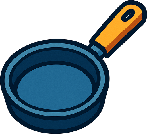 Frying pan.
In-Game asset.  2d.  High contrast.  No shadows