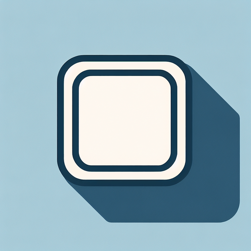 Single white square. Round corners. Vector. Simple details. Flat shaded. No shadows. No outlines.