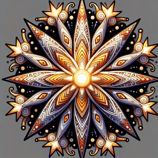 Beautiful Bright Star, highly detailed Single Game Texture. In-Game asset. 2d. Blank background. High contrast. No shadows.