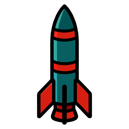 Un misile.
In-Game asset.  2d.  High contrast.  No shadows