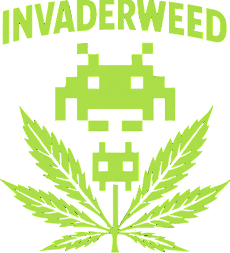 invaderWeed.
2d.  High contrast.  No shadows