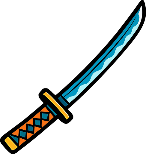 Katana.
In-Game asset.  2d.  High contrast.  No shadows