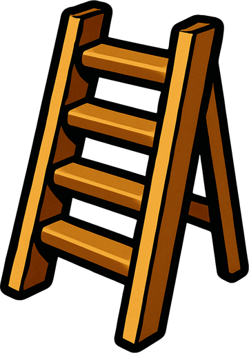 merdiven.
In-Game asset.  2d.  High contrast.  No shadows
