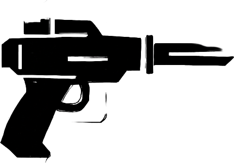 2D Top floor of complicated tower facing the screen to use it as a grid. future. Cyberpunk. abstract. seen from above. HD colors. Black & white colors. No Diagonal assets. Big logo of a cannon firing on the middle of it.