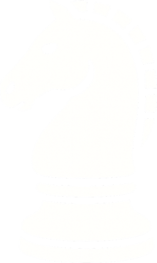 White Knight Chess But let it be white on the inside.
In-Game asset.  2d.  High contrast.  No shadows