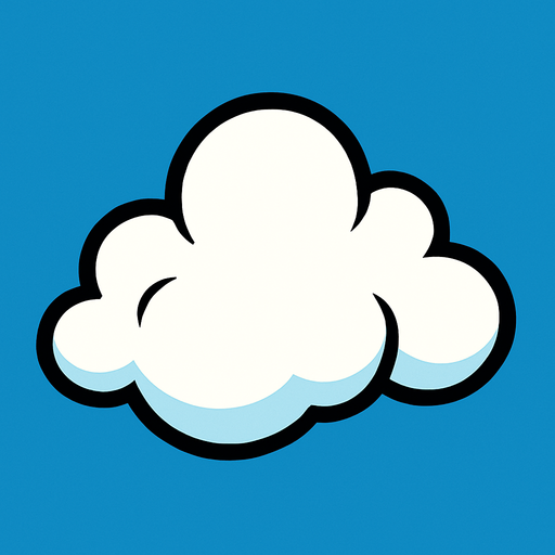 Cloud.
In-Game asset.  2d.  High contrast.  No shadows