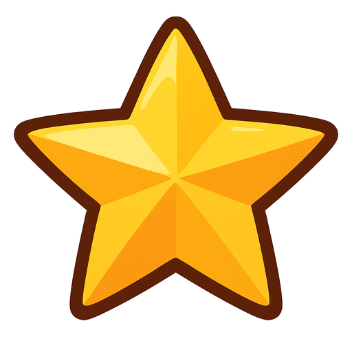 star, remove background.
In-Game asset.  2d.  High contrast.  No shadows