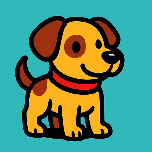 Chien.
In-Game asset.  2d.  High contrast.  No shadows
