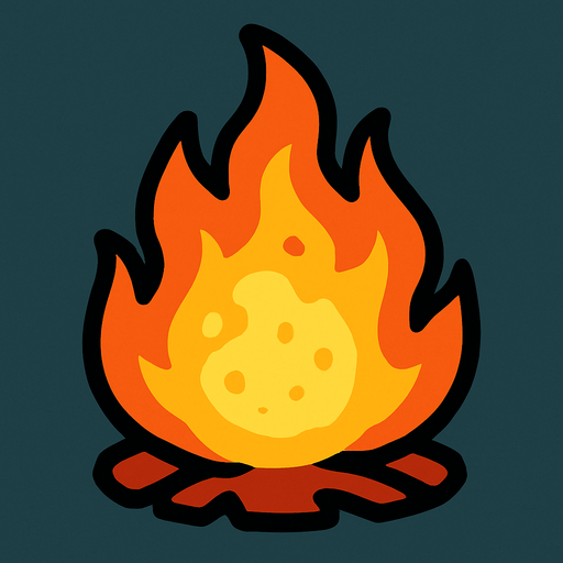 Ember.
In-Game asset.  2d.  High contrast.  No shadows
