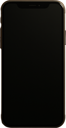 a smartphone (black screen)