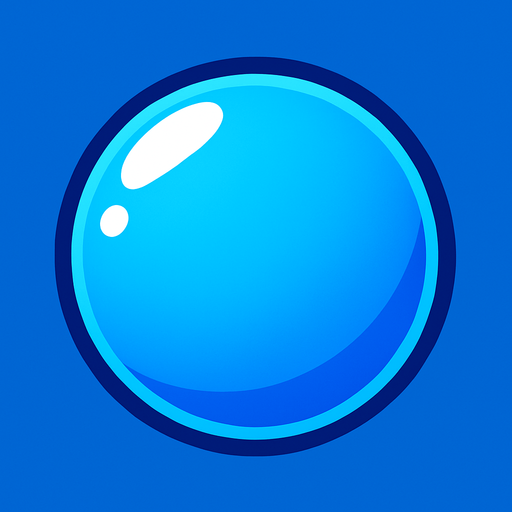 Blue bubble.
In-Game asset.  2d.  High contrast.  No shadows