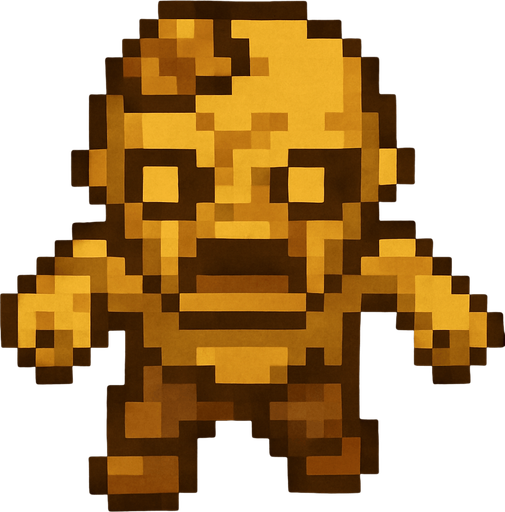 Zombie de oro , pixelart