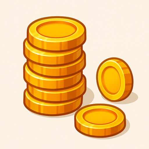 Coins.
In-Game asset.  No shadows