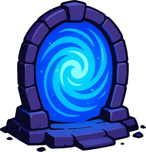 Portal.
In-Game asset.  2d.  High contrast.  No shadows
