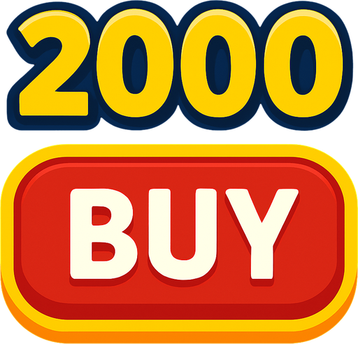 2000 sayısı ve Buy butonu.
In-Game asset.  2d.  High contrast.  No shadows