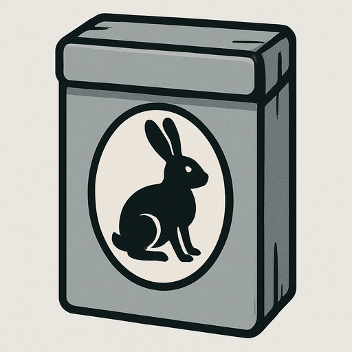 Light gray card packet with a hare in the center.
In-Game asset.  2d.  High contrast.  No shadows