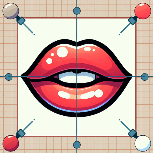 cartoon lips.
Single Game Texture.  In-Game asset.  2d.  Blank background.  High contrast.  No shadows