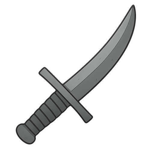 Gray dagger from medevil 
. No background. Transparent background. Blank background. No shadows. 2d. In-Game asset. flat