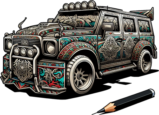 car.
Single Game Texture.  In-Game asset.  2d.  Blank background.  High contrast.  No shadows